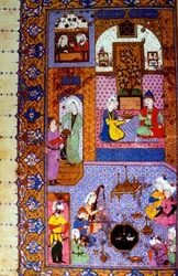 Festmahl-Szene, Doppelminiatur, Teil II